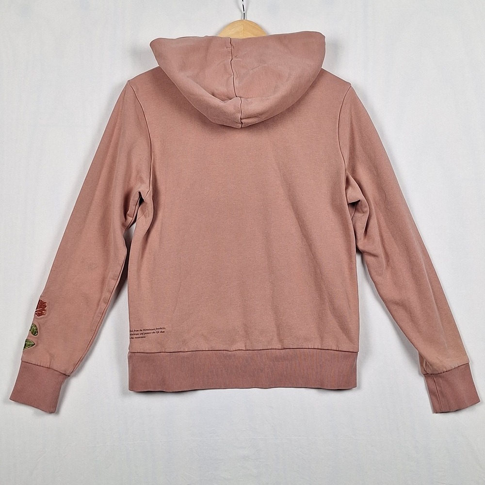 The North Face Floral Embroidered Pullover Hoodie Pink Mauve Medium - Picture 6 of 9